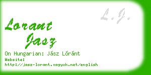 lorant jasz business card